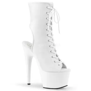 7 Inch Heel ADORE-1016 White Platform