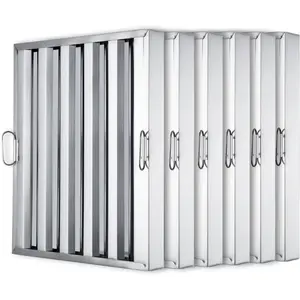 GARVEE Hood Filter, 5 Grooves Commercial Kitchen Range Hood Filter, 430 Stainless Steel, For Grease Rated Commercial Kitchen Exhaust Hoods, 6-Pack - 19.5 x 19.5 Inch