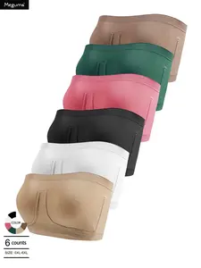 Plus Size Women's Strapless Push-Up Bra, Breathable Fit Bra, Backless Hollow Out Design, Anti-Sagging Underwire Molded, Casual Full Coverage Mini Bra Top