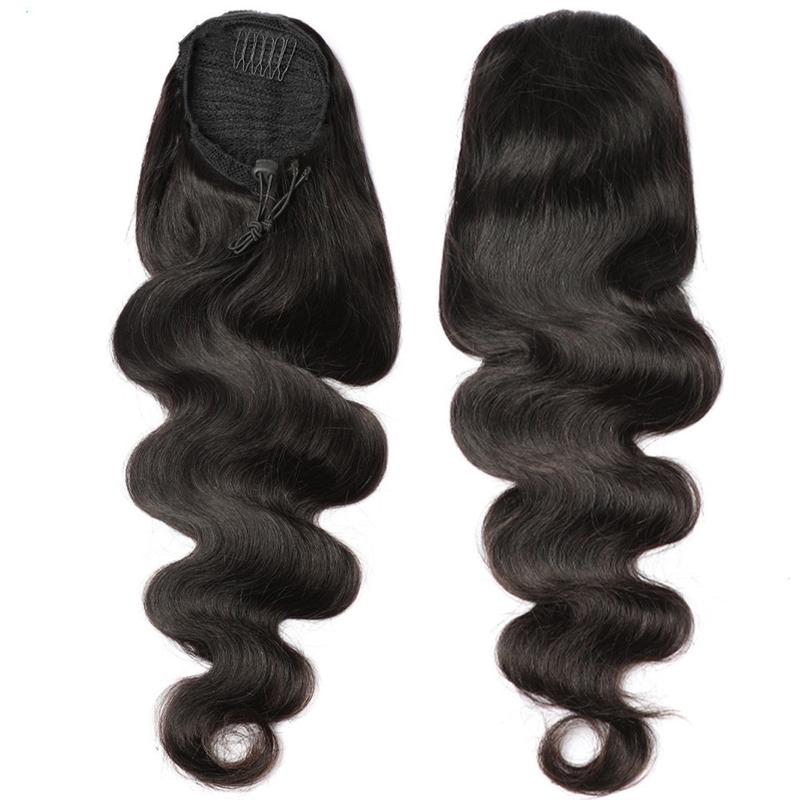 #GiftedInLove #Valentine #Gift 618 Body Wave Wrap Around Ponytail Human Hair Extensions Ponytail human hair daily use event party use glueless wig black woman lace front wig baby hair lace wig woman girl gift body wave bundle messy hair light brown hair b