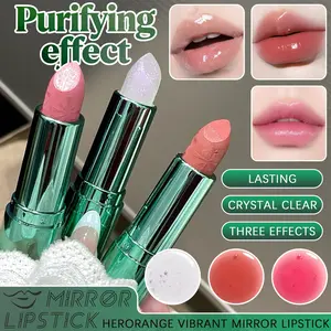 3-piece set, luxurious moisturizing lipstick Balm, long-lasting color-locking and hydrating, rich and even color payoff, long-lasting and transfer-proof, suitable for all skin types and skin tones.