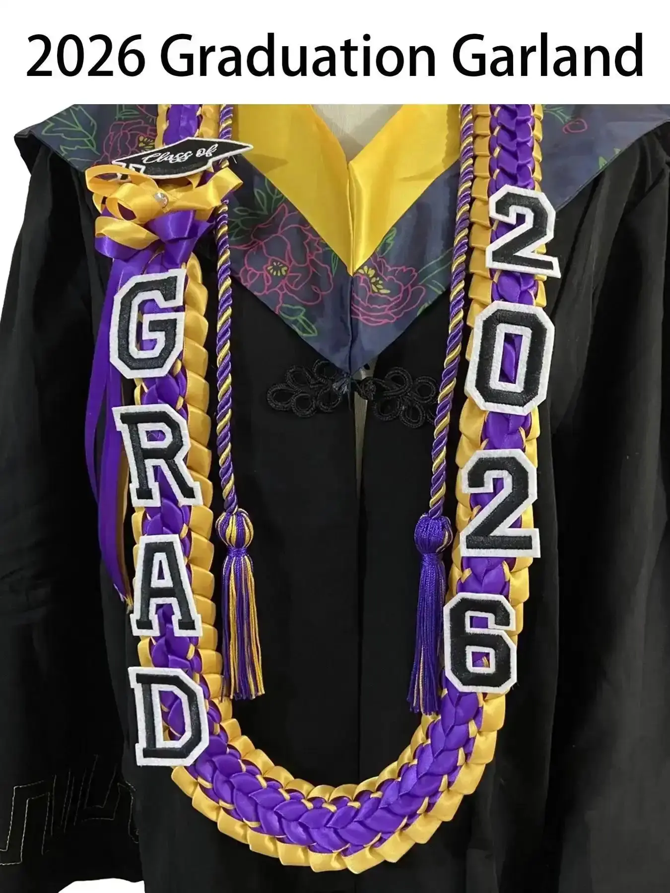 2026 New Model Graduation Award Garland Fashion Accessory, Celebratory Touch, Wide Dual-Layer Ribbon Honor Cord Set, Student Necklace Theme, Fashionable Crystal Durable Dazzling Couple Her Statement Gold Catching Gift