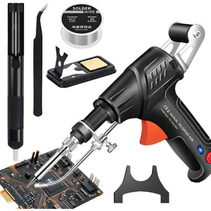 Soldering Iron Kit, 60W Soldering Gun Automatic Hand-held Solder Gun Iron Kit Welding Tool, 110V Automatic Welding Gun, for Electronic Repair, Home appliance repair, DIY