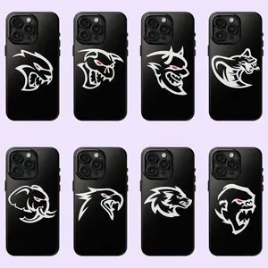 Dodge Charger Hellcat Tough Phone Case Black White Muscle Car Shockproof Protective Cover For iPhone 11-17 Pro Max/Plus