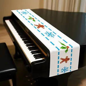 Christmas Gingerbread Table Runner, Soft Touch Fabric, Durable & Stylish Design, Perfect for Dining Tables, Coffee Tables, Desk Decorations