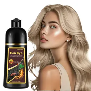 Magic Instant Hair Color Shampoo, Golden Brown for Women Men, Long Lasting Brown Hair Dye Colors in Minutes, Easy to Use