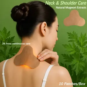 Mugwort Heat Patches - Soothing Warm Pads for Neck Back & Joints Gentle 24-Hour Continuous Care with Natural Mugwort Extracts 10 Patches/Box Lightweight Portable for Post-Long-Day Relaxation