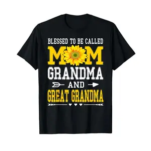 Blessed to Be Called Mom Grandma Great Grandma Mother's Day T-Shirt - Funny Mother's Day Mom Graphic Tee, Ideal Gift for Mom, Wife, New Mom & Mother's Day, Family Gatherings, Mom Gifts PLK0130