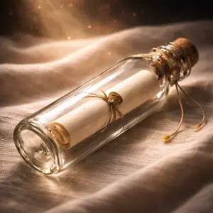 Message in a Bottle Letter Kit Glass Bottle with Cork Lid for Personalized Notes & Messages Keepsake for Loss Grief Emotional Support