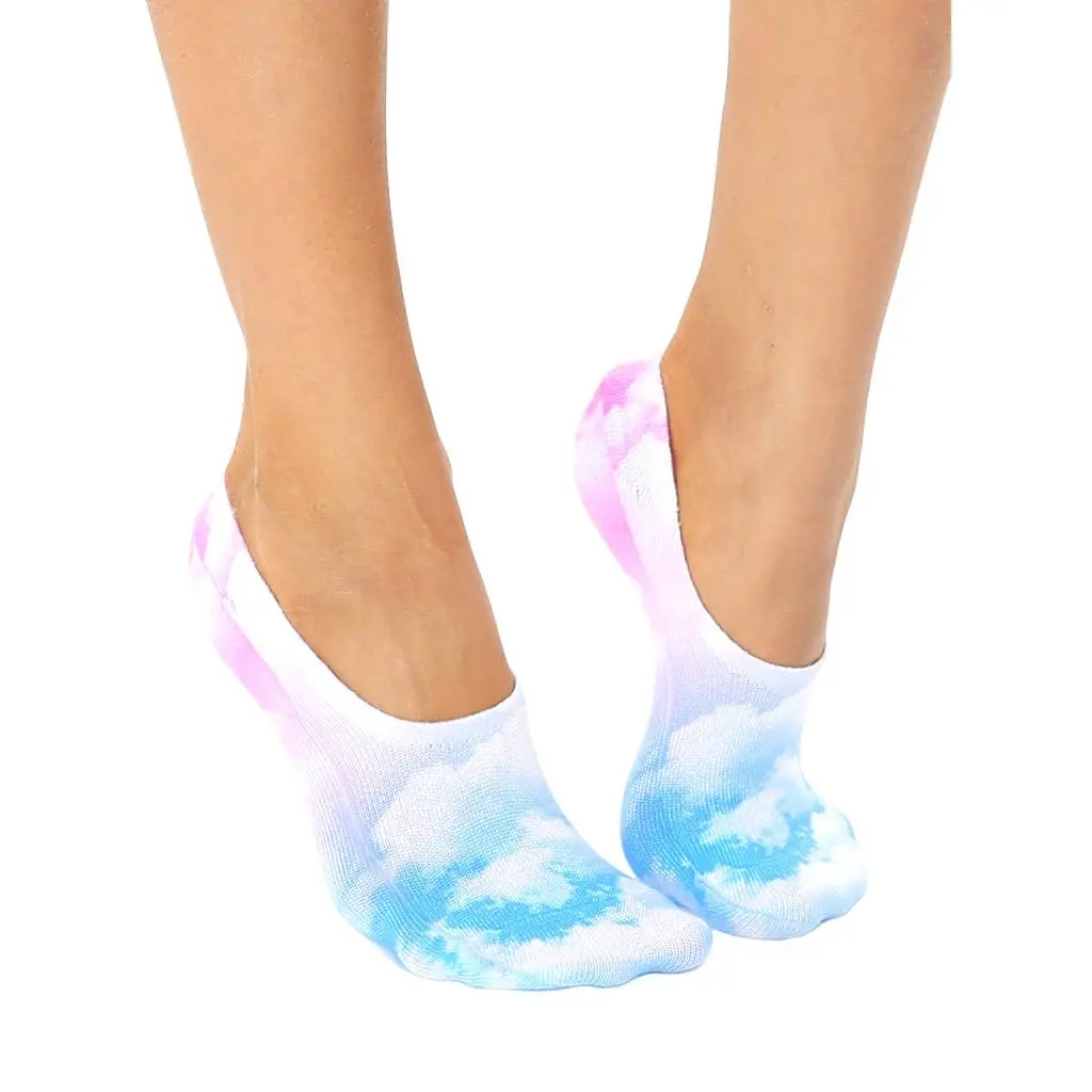 Clouds Liner Socks | Super Soft Plush Low Cut Socks with Non-Slip Rubber Bottom - Unisex Casual Comfy Breathable Socks For Daily Wear - One Size Fits Most