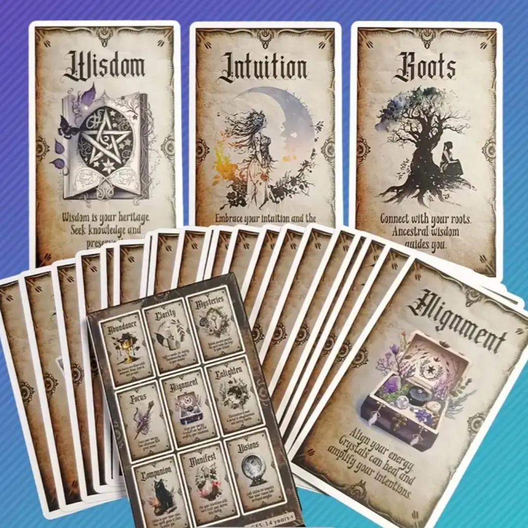 Wisdom Witches Oracle - 20 Cards Deck for Tarot and Oracle Card Readings