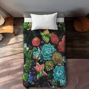 360 stand Decorative Duvet Cover Set - Colorful Succulents Design, Twin Extra Long Size, Bedroom Bedding Set for Living Room Use (C1DCTXLWGB41AG)