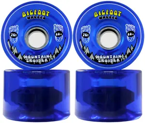 Bigfoot Longboard Wheels - 76mm Mountain Cruiser Translucent Blue