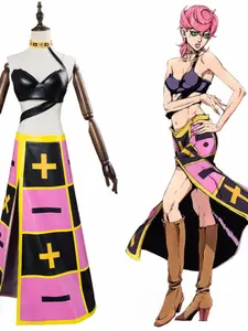 Jojo's Adventure Trish Una Cos Costume, Cute Jk Girl Uniform Set, Cosplay Anime, Slim-Fit Solid Dress for All Seasons