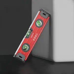 Industrial Grade Aluminum Level Ruler, 30cm, 3 Bubble Tubes, Specialized for Woodworking, Precision Measurement Tool