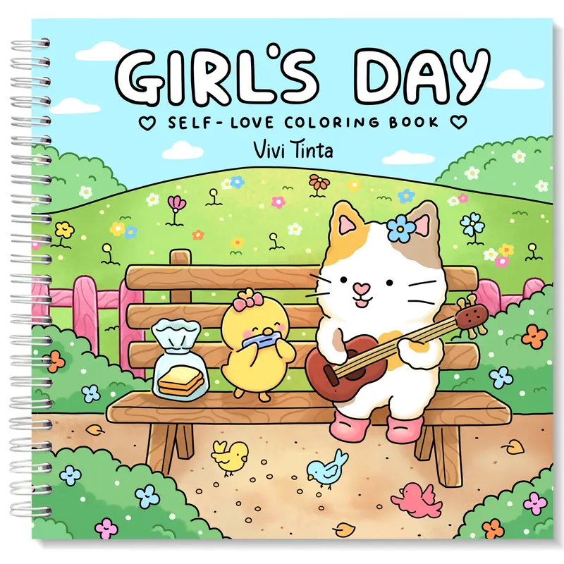 VIVI TINTA Cute Themes Creative Coloring Book - Office Art Supplies, Everyday Therapy Tool for Relaxation & Stress Relief, Teenage Girls Gifts for Besties