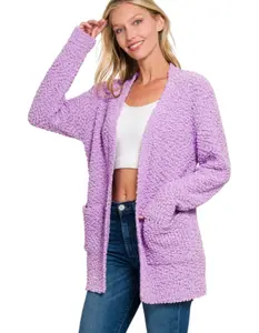 Lavender Popcorn Cardigan
