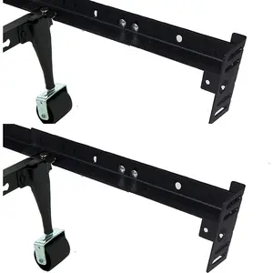 Bed Frame Footboard Extension Bracket Set — Bolt-On Footboard Extension Bracket Kit, Fits Twin, Full, Queen, and King Sizes