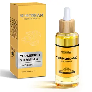 Hicream Turmeric Vitamin C Serum for all skin types,smoothing,moisturizing,Reduces Hyperpigmentation,Improve Skin Tone Lightweight Skincare