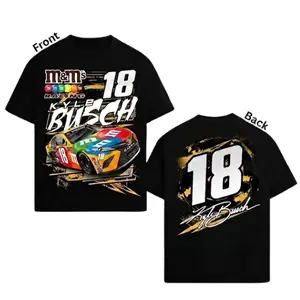 Kyle Busch RIP Racing Legend T Shirt, NASCAR Style Graphic Tee, Vintage Memorial Racing Fan Shirt, Double Sided Race Day Tee for Men Women Adult Fans