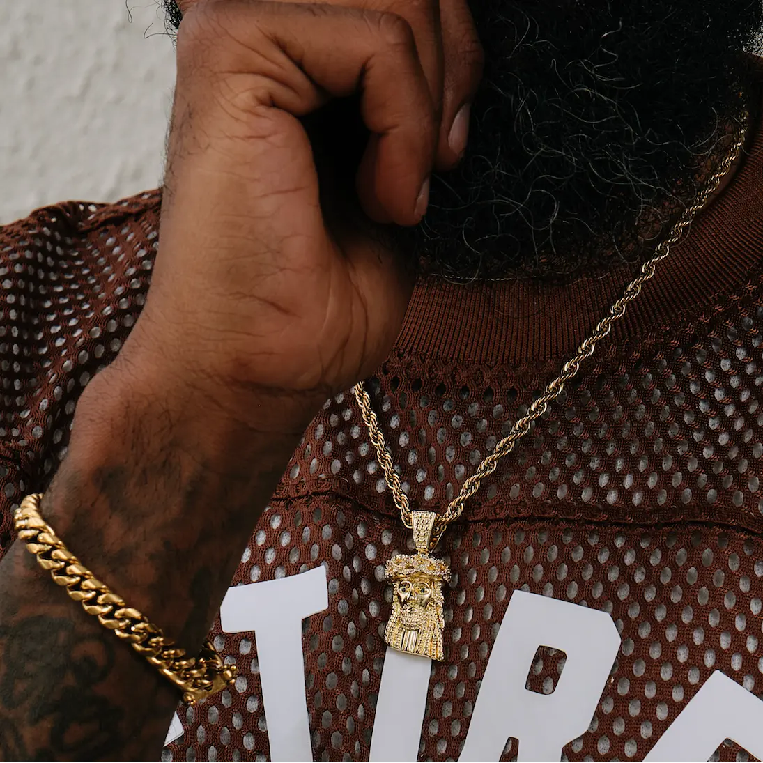 Mini Jesus Piece - 18k Gold Plated Chain with Pendant