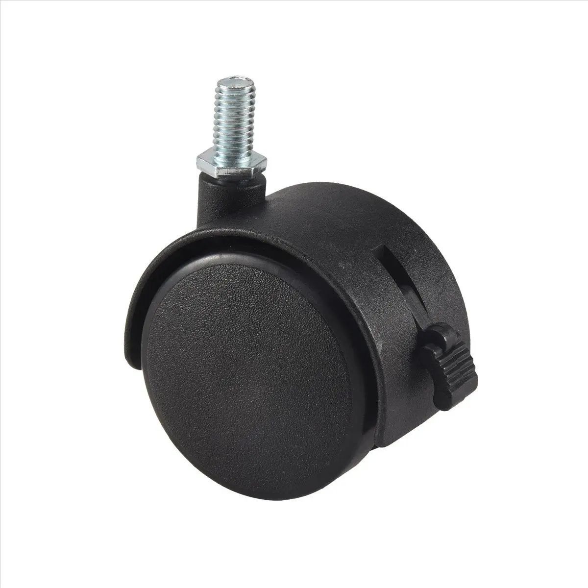 Furniture Swivel Locking Caster 8mm Screw Stem 2-inch Dia Wheel Black