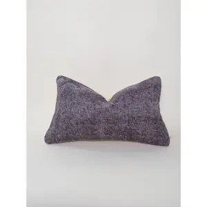 Mauve Turkish Vintage Rug Lumbar No.1