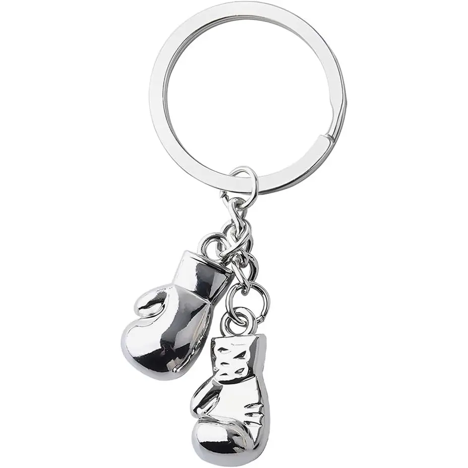Boxing Gloves Keychain for Father‘s Day Gifts from Daughter Son Key Chain Charms for Boxing Enthusiasts