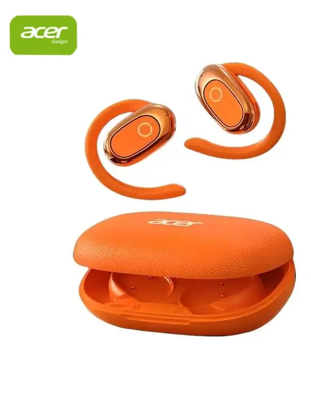 AcerOhr553 Wireless Bluetooth Earphones with Earhook Design, Ows Design, Hd Calls, Comfortable Wear, Suitable for Sports and Running, Compatible with Mobile Phones, Tablets, and Laptops hifi  sound Audio Beige