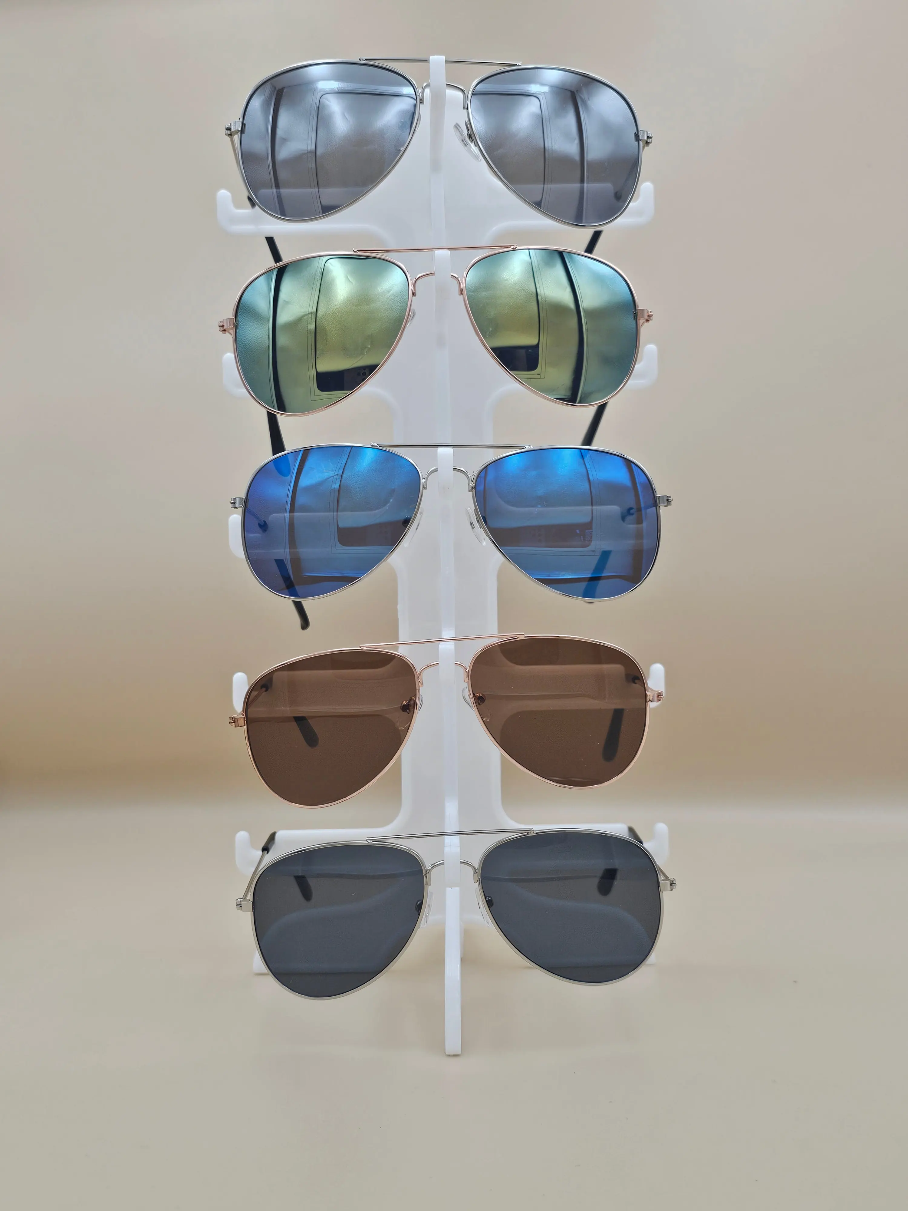 Classic Mini Aviator Sunglasses – Mirrored Metal Frame
