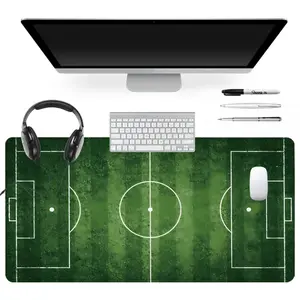 Extra Large Green Grass Field Soccer Mouse Pad Sports Gaming Mouse Pad 35x16 Inch Computer Keyboard Mousepad Suitable for Families, Offices and Schools. Perfect Gift for Family Members and Friends