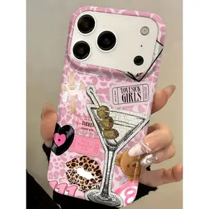 Stylish Cute Leopard Print Pattern Glossy Phone Case Compatible With IPhone 17ProMax 17Pro 17Air 17 16 15 14 13 12 11 Pro Max 16 15 14 Plus Cases Shockproof Back Cover Shell