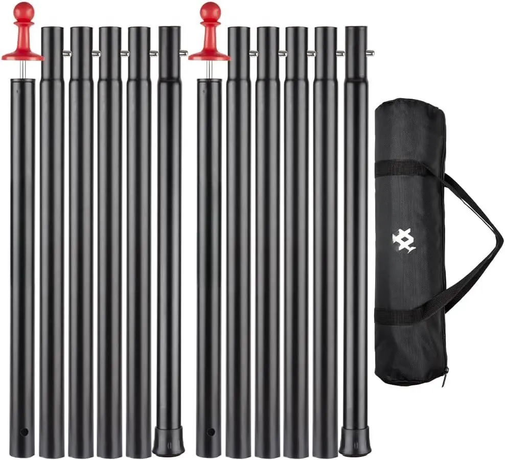 Tent Poles for Tarp,  Camping Tent Tarps Poles Adjustable Camping Accessories 90in Heavy Duty Poles Thicker Tent Pole with a Diameter of 0.98in for Backpacking Hiking Awning