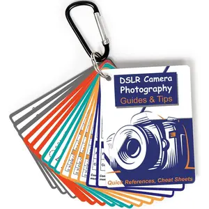 DSLR Cheat Sheet for Canon Nikon Sony Camera Accessories Photography Gifts Photographer, Quick Reference Cards Photography Guides & Tips: Settings, Exposure, Modes, Composition, Lighting Etc 4*3 Inch
