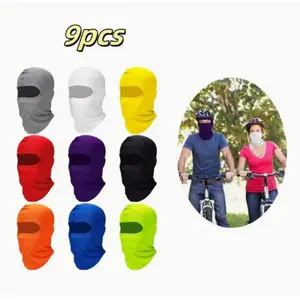 9 Men's Ski Masks, Breathable Full Face Mask, Windproof Balaclava for Outdoor Motorcycle Riding, Breathable Design, Durable Material, Face Covering