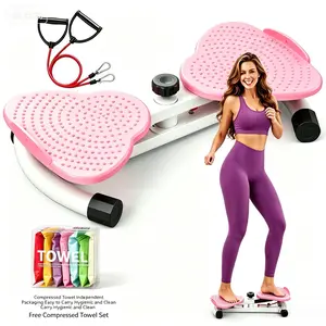 Waist Twisting Board - Silent Core Workout Equipment, Non-Slip Ab Exercise Machine with Resistance Bands, Capacity At Home Gym Equipment for Stomach & Abs Workouts