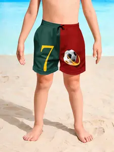 Football Shorts No 7 Beachwear Drawstring Casual Sports Quick-Dry Breathable Slim Fit All-Over Printed Short