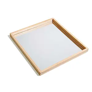 Maison Rue Mirror Tray - Educational Toy For Children with Natural Wood Frame & Smooth Mirrored Surface for STEM Learning & Creativity
