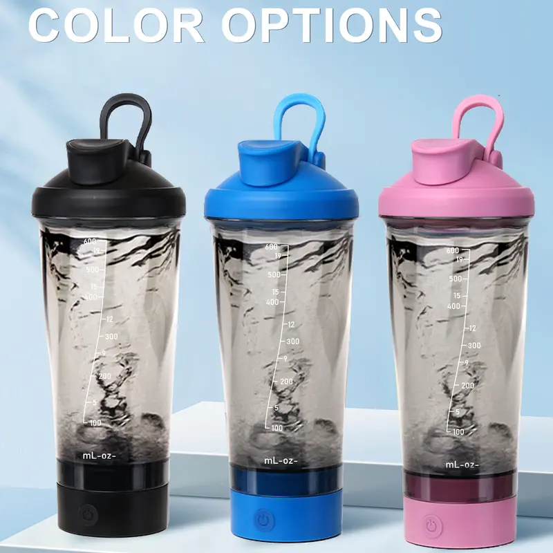 Windele 600ml USB Rechargeable Electric Shaker Bottle - BPA-Free Sipping Vortex Automatic Shaker, BPA-Free Smart Mixer Cup for Gym & Fitness, Portable Protein & Sports Drinks Mixer