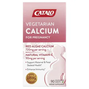 CATALO Vegetarian Calcium For Pregnancy, 90 Vegetarian Tablets
