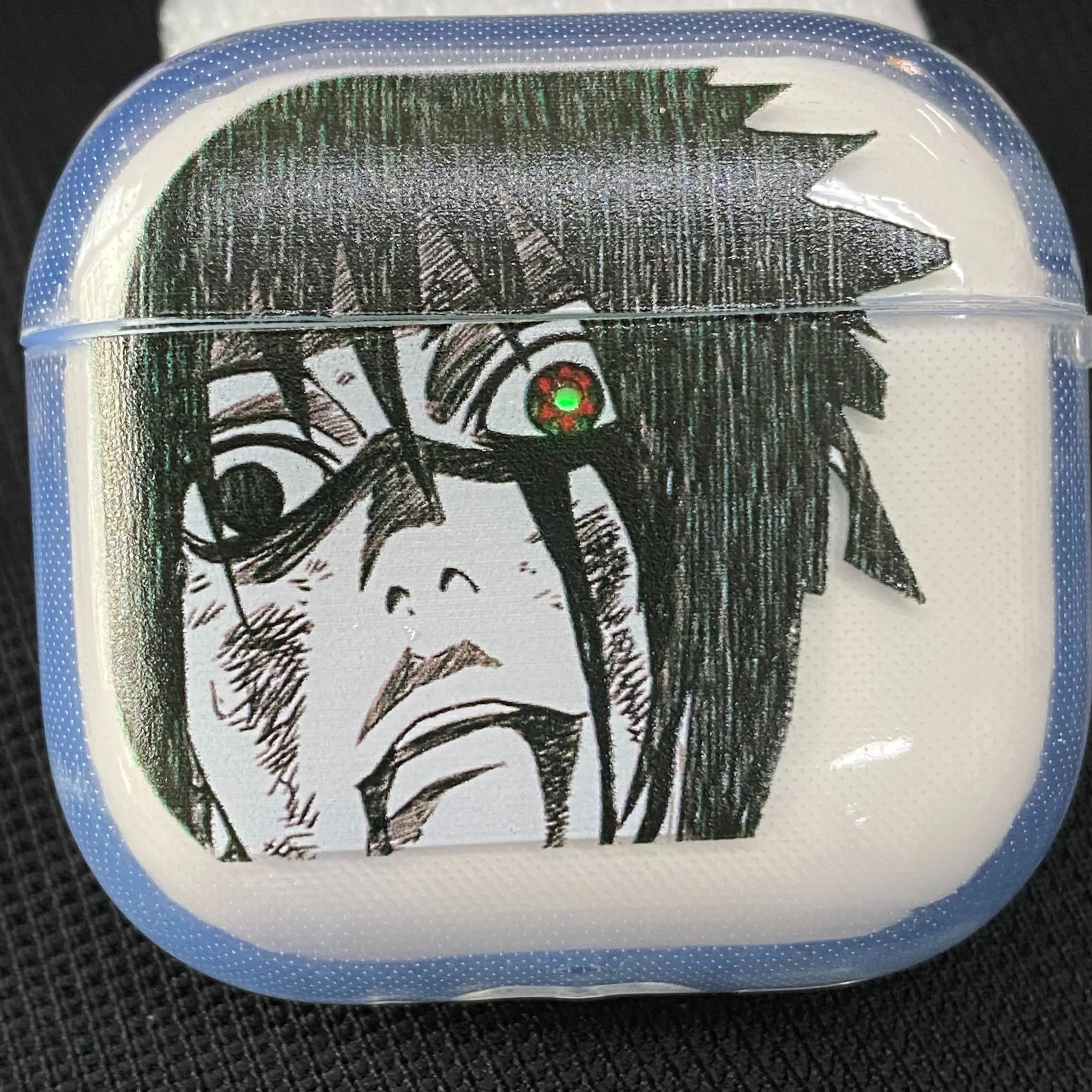 Sasuke Uchiha Earphone Case Naruto Cool Anime Character AirPods Case Stylish Cover for AirPods 34Pro2,Otaku Accessory, Trending Gift Idea for Anime Fans Cool anime character design - perfect for fans & collectors