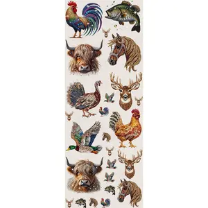 FAUX RHINESTONE ANIMALS (1) PREMADE GANGSHEET  - 22X60  DTF TRANSFERS - DIRECT TO FILM