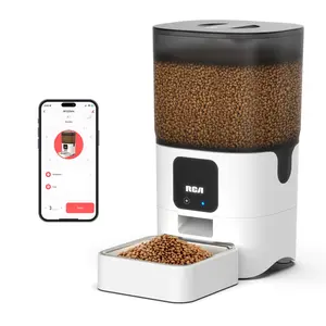RCA Smart Pet Feeder with Food Storage, Remote Control, and Digital Features for Easy Navigation and Convenience