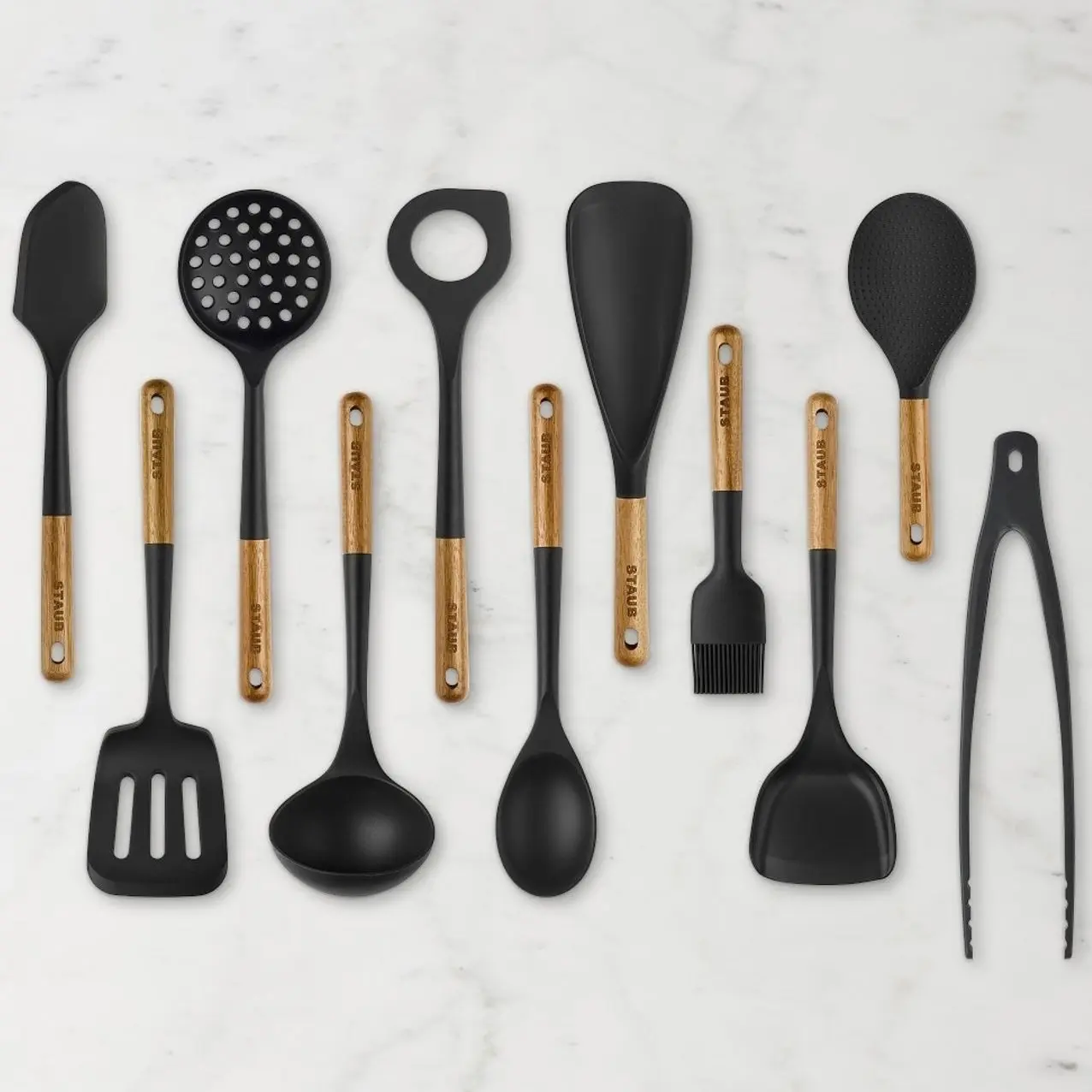 Staub Silicone Kitchen Utensils Set - 11-Piece Set with Spatula and Spoon