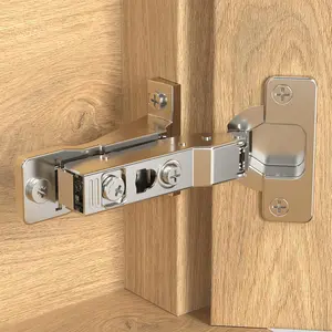 2 Pack 110° Face Frame Inset Cabinet Hinges, Soft Closing 3D Adjustment, Clip On, Slow Close Concealed Hidden, Easy Installation, Insert for Cupborad