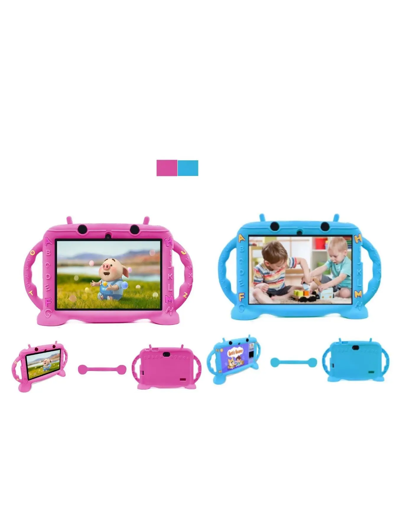 Kids Tablet 7-inch Android 12 Tablet, 3GB RAM 32GB ROM, Parental Controls, Dual Camera, WiFi, Educational Gaming Tablet with Shockproof Case