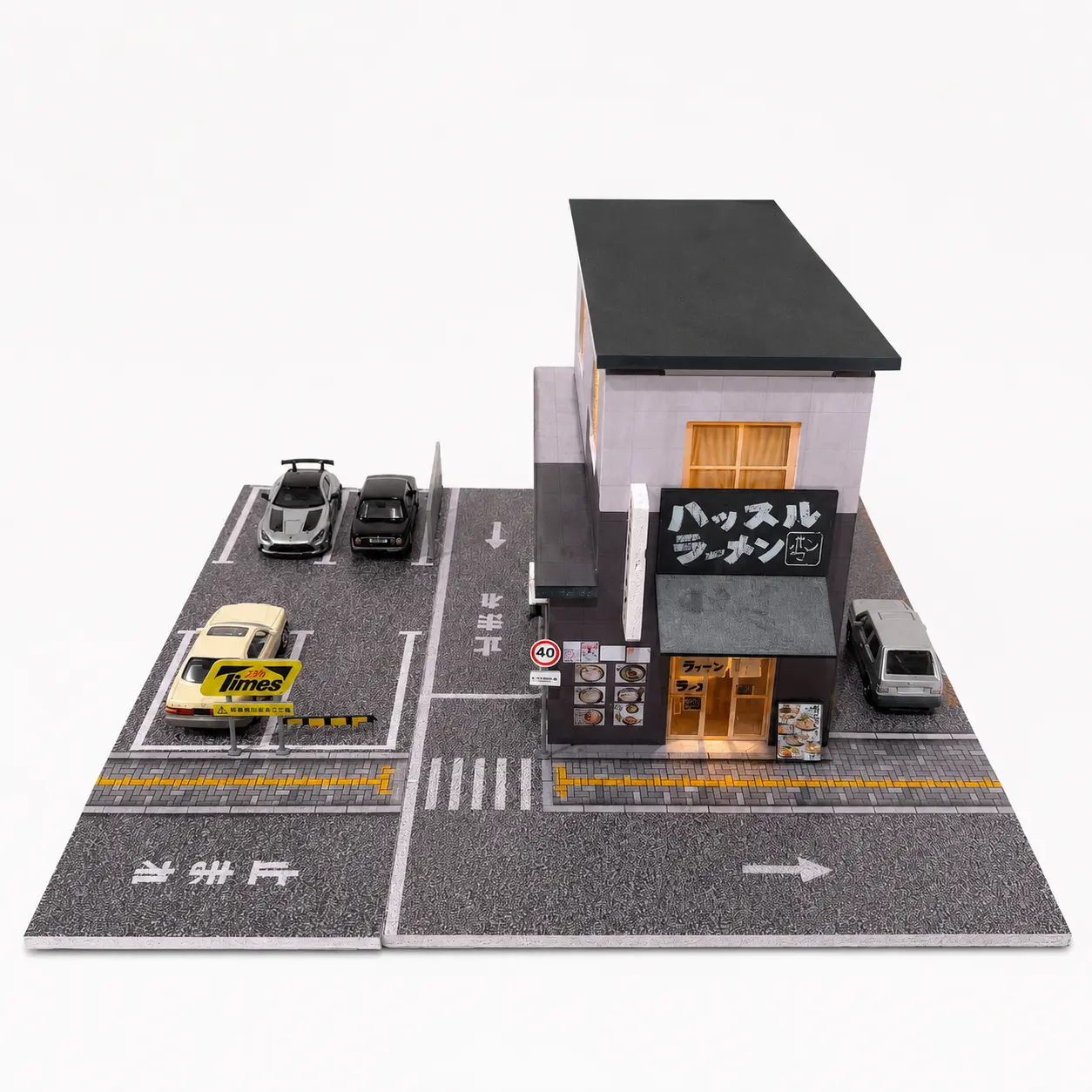 Hot wheel Ramen Shop miniature Diorama Car Garage