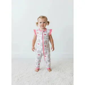 BESTAROO Rainbow Love Romper Coverall, Soft Modal 95/5 Stretch, Dual Zipper, Cuffed Ankles, Snug Fit Sleep & Play, Newborn-Toddler Sizes