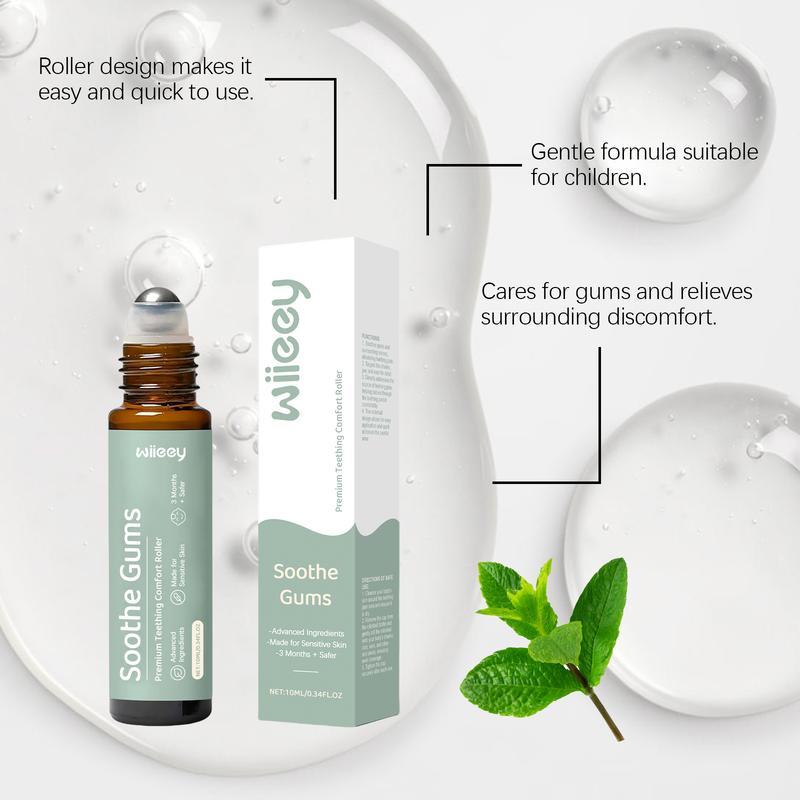 1-2 Pack Teething Roller: All-Natural Baby Teething Oil Roller for Gentle Relief - Safe & Soothing Teething Solution for Infants