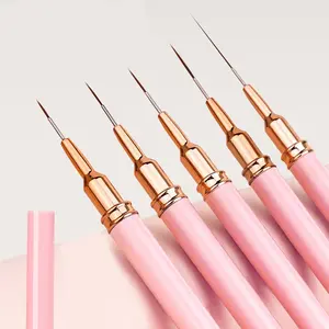 5 Counts Brush Set, Nail Art Brushes for Gel Polish, Nail Art Painting Pen, Brush for Nail Art Sizes 5/8/12/20/25mm, Nail Art Tools, Manicure Brush, Manicure Accessories, Diy Nails Art